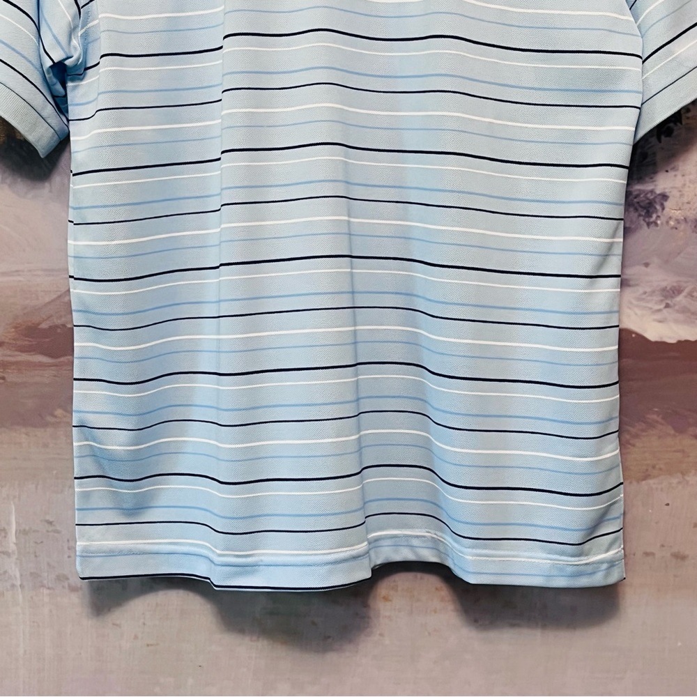 Vtg PAUL SMITH London Golf Polo Shirt Blue Stripe Cotton Short Sleeve Men Size M - Picture 6 of 12